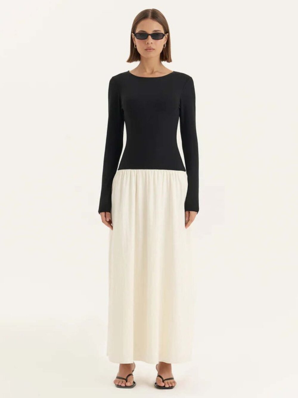 4th & Reckless black and cream dress
